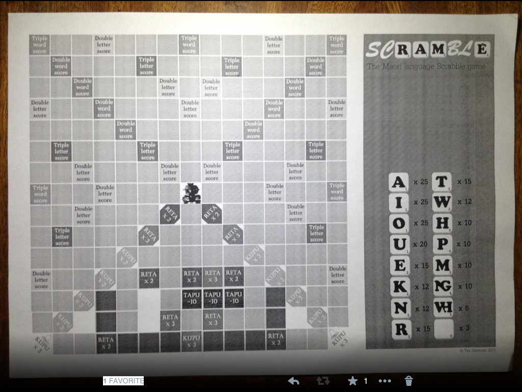 Q. Is there a Te Reo Maori version of Scrabble?